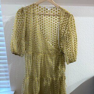 Topshop Yellow Daisy floral dress (US4)